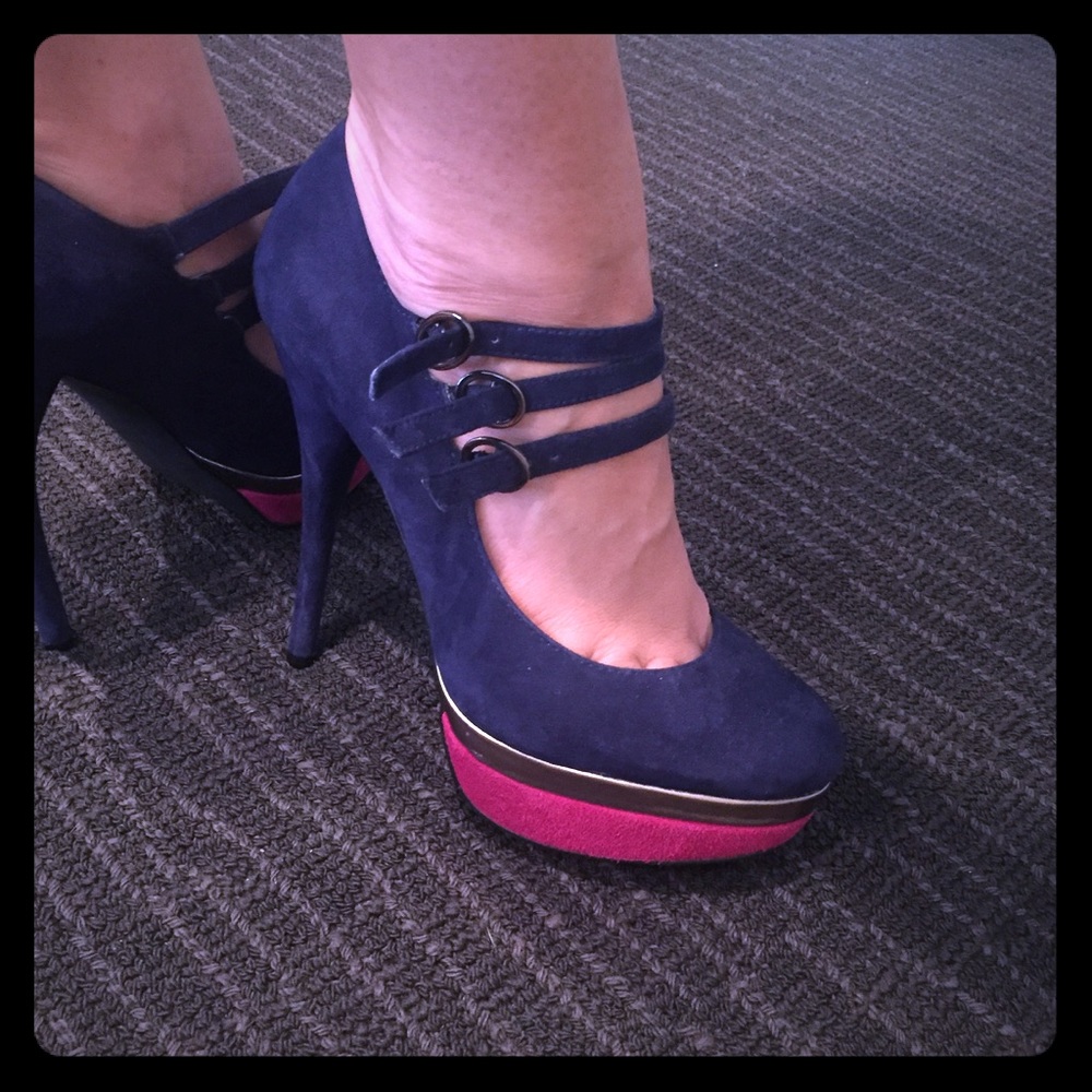 Platinum BP colorblock heels